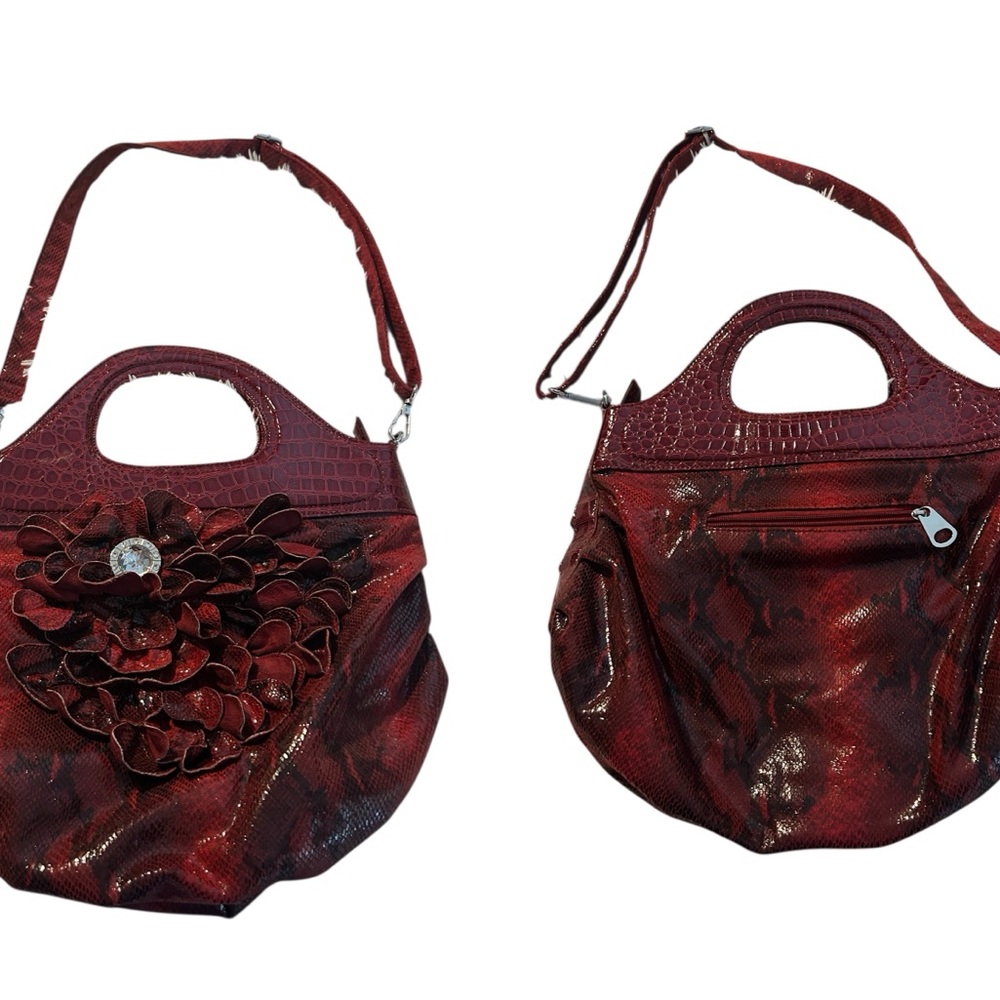 Chic Burgundy Women's Shoulder Bag nice and soft
